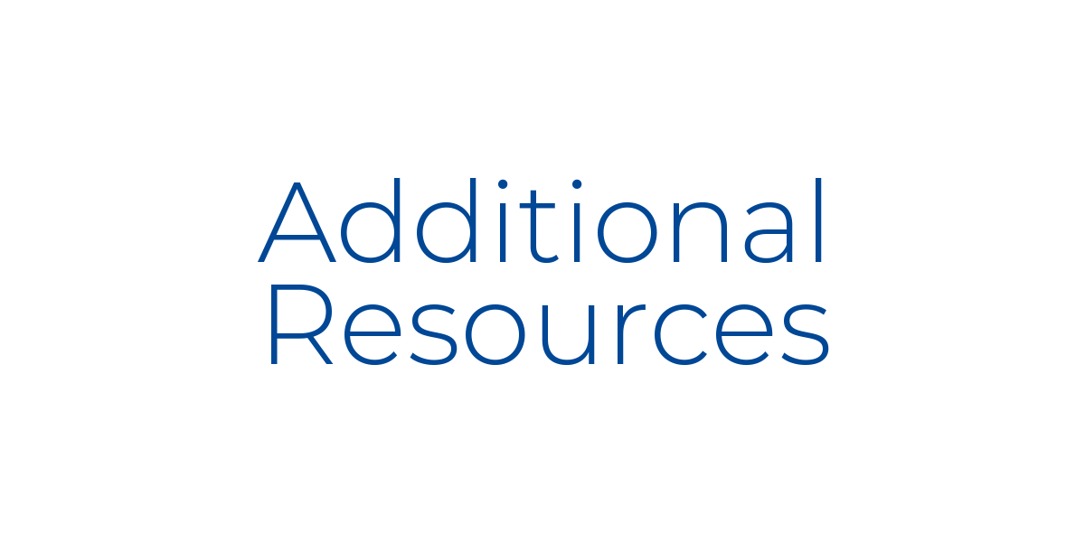 Additional Resources